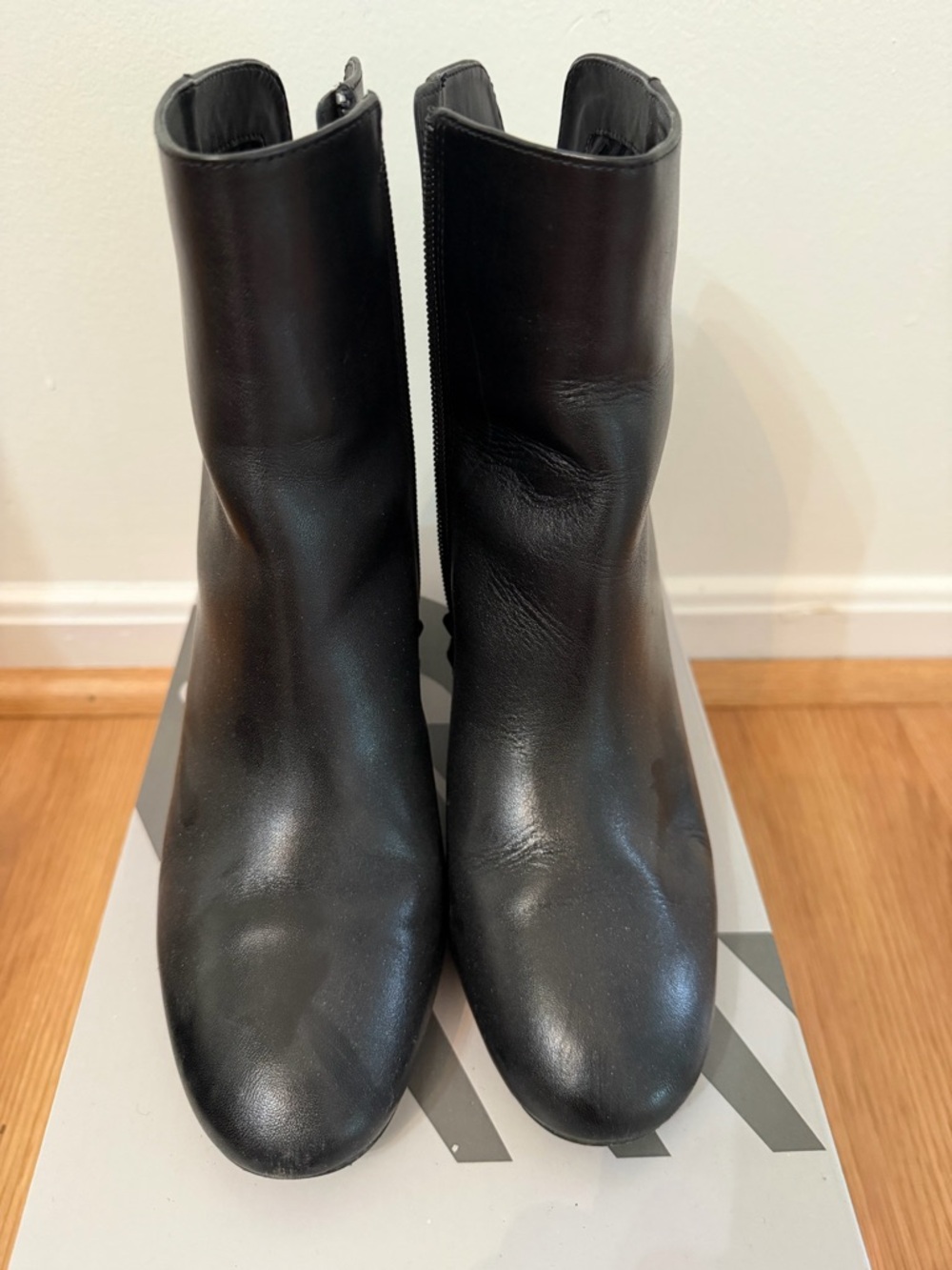 Cole Haan Classic Black Leather Ankle Boots